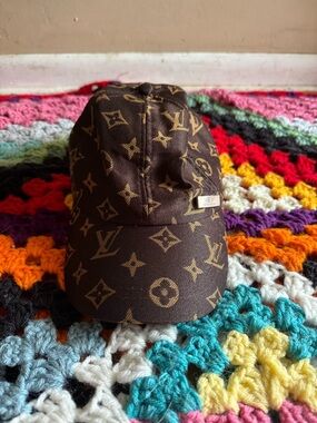 Louis Vuitton Brown and Gold Monogram Cap